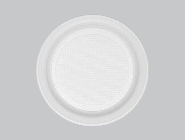 Prato Raso 18cm Branco C/ 10 UN Copaza