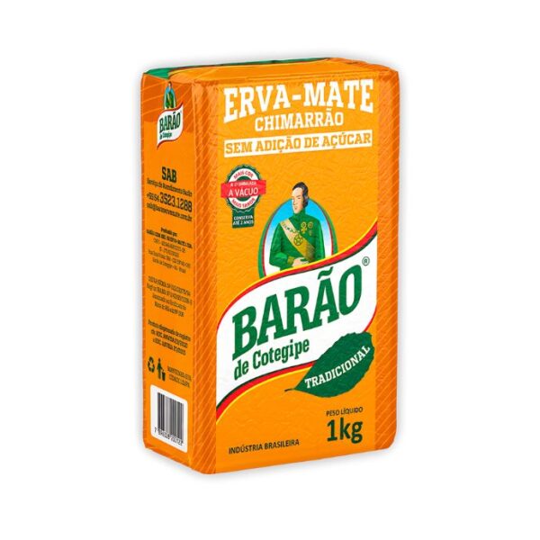 Erva Mate Tradicional 1kg A Vácuo Barão De Cotegipe