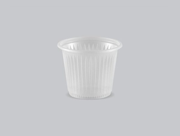 Copo Plástico 50ml C/ 100 UN ABNT (PS) Translúcido Estriado Copaza