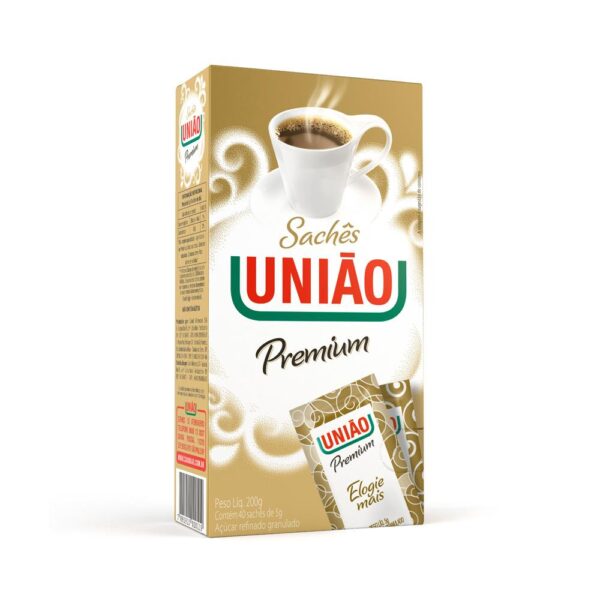 Açúcar Refiando Granulado Premium Sachês C/ 5g Cx. C/ 40 UN União