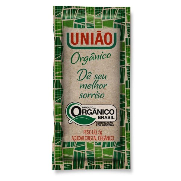 Açúcar Cristal Orgânico Sachês C/ 5g Cx. C/ 400 UN União