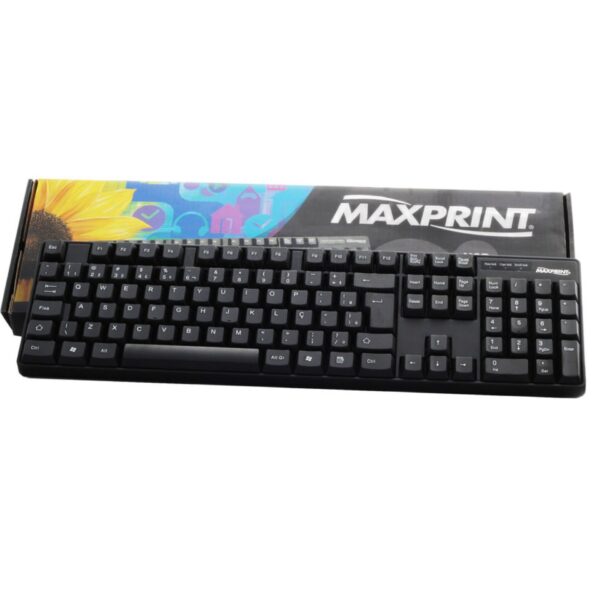 Teclado Abnt2 Ps2 Preto Ref.608088 Maxprint