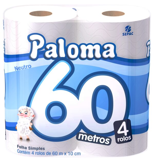 Papel Hig. Br Fl S Paloma Neutro Fardo C/64 Rolos C/60 M