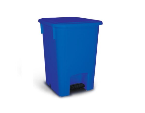 Cesto P/ Lixo 100L C/ Pedal Azul Bralimpia Ref. Cp10Az