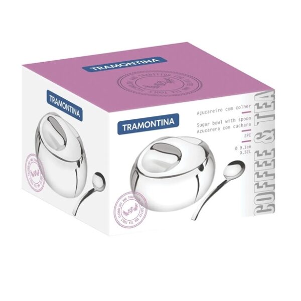 Açucareiro Em Aço Inox C/ Colher Tramontina - Image 2