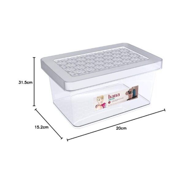 Organizador De Objetos Plástico 8,5L Cristal Ordene Ref. Or85506 - Image 3