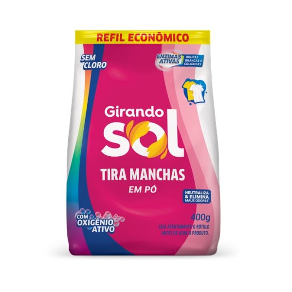 Tira Manchas Em Pó Sachet Sem Cloro 400g Girando Sol