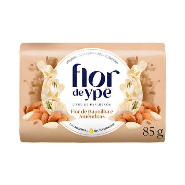 Sabonete Flor De Ypê Fragrância Flor de Baunilha E Amêndoas 85g Ypê
