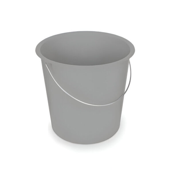 Balde Plástico 8L Cinza Granito Plasvale Ref. 160