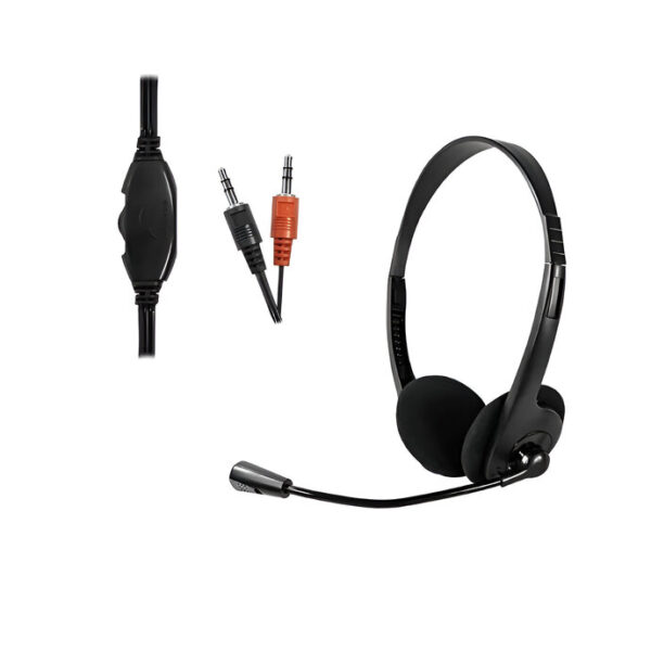Fone Headset C/ Microfone Básico Plug P2 Preto Multilaser Ref. PH002BUX
