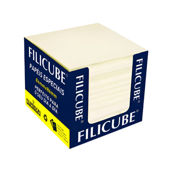 Bloco Lembrete Filicube C/ 650 Fls. Marfim Reciclado Filipaper