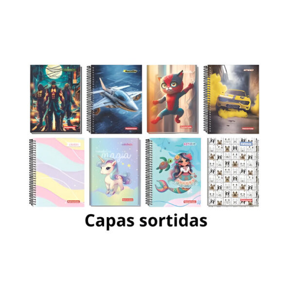 Caderno Espiral Capa Dura 96 Fls. 140x200mm Capa Infantil Panamericana