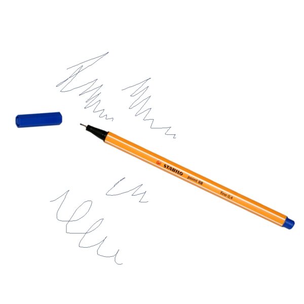 Caneta Hidrográfica Stabilo Point 88 0,4mm Azul Marinho Sertic