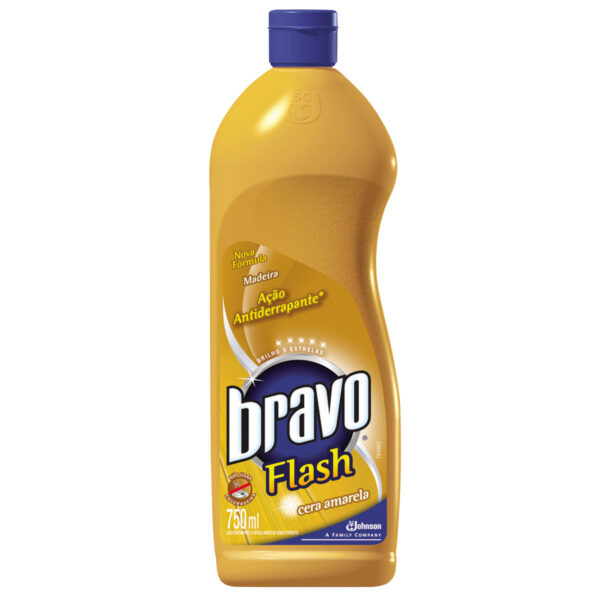 Cera Líquida 750ml Ação Antiderrapante Amarela Bravo Flash