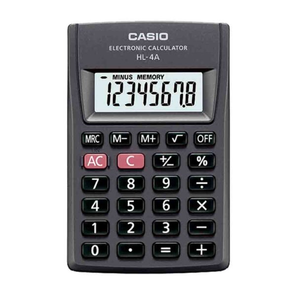 Calculadora De Bolso 8 Dígitos Preta Casio Ref. Hl4A