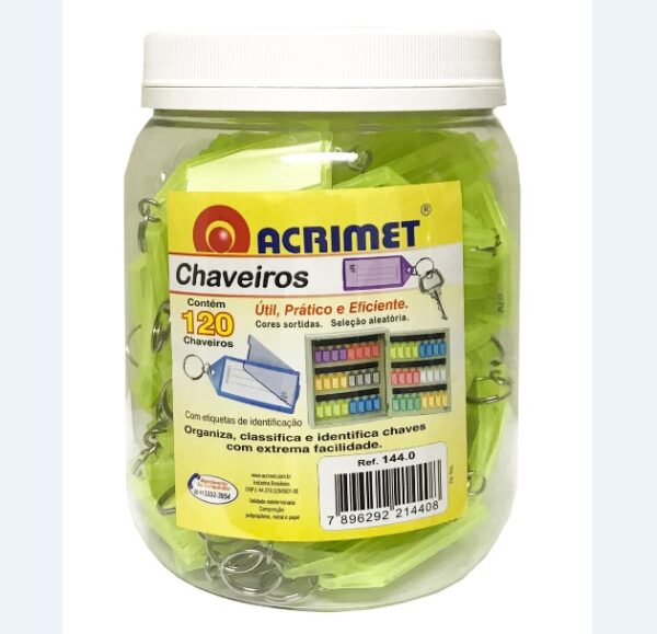 Chaveiros E Etiquetas 120 UN Verde Neon Acrimet Ref. 144.0