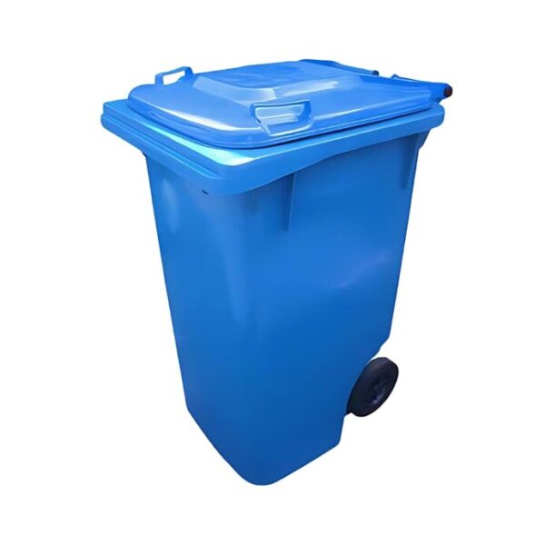 Lixeira 240L C/ Tampa E Roda 200mm Azul Bralimpia Ref. C240Az