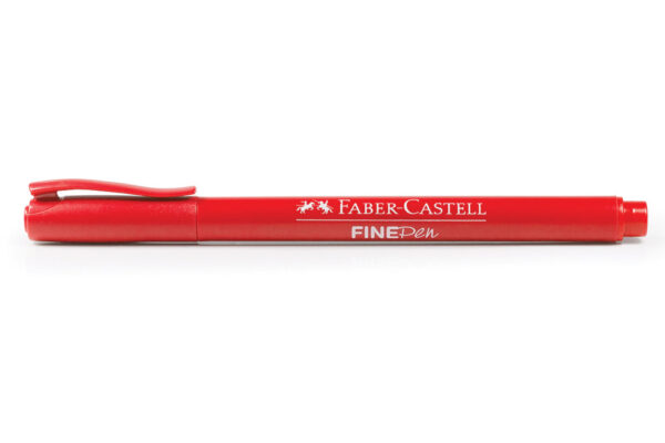 Caneta Hidrográfica Fine Pen 0,4mm Vermelha Faber-Castell