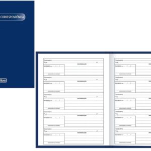 Livro Protocolo Com 104 Fls. 153x216mm Azul Tilibra Ref. 120545