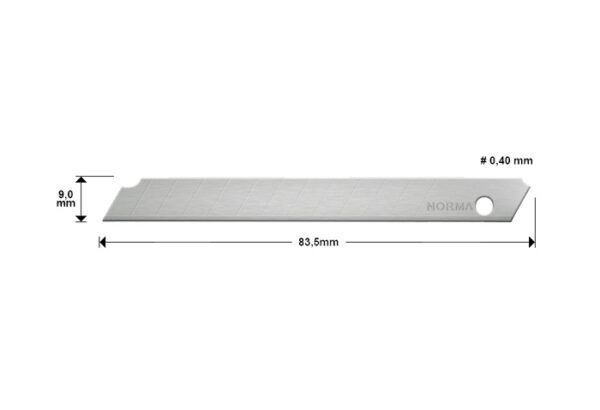Lâmina Para Estilete Estreito 9mm Com 10 UN Oneway Norma Ref. 082
