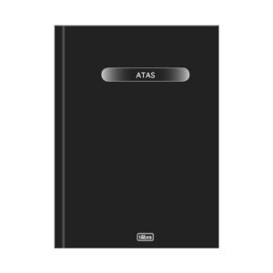 Livro Ata Com 100 Fls. Sem Margem 200x298mm Preto Tilibra Ref. 120596