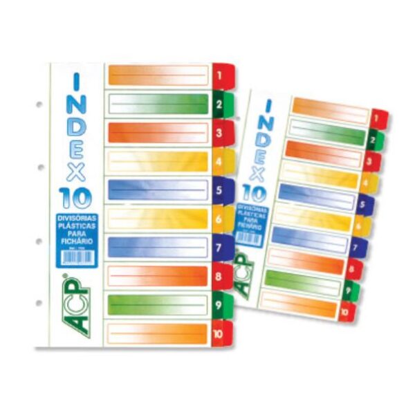 Divisória Com 10 Posições Plástica Coloridas ACP Ref. 755