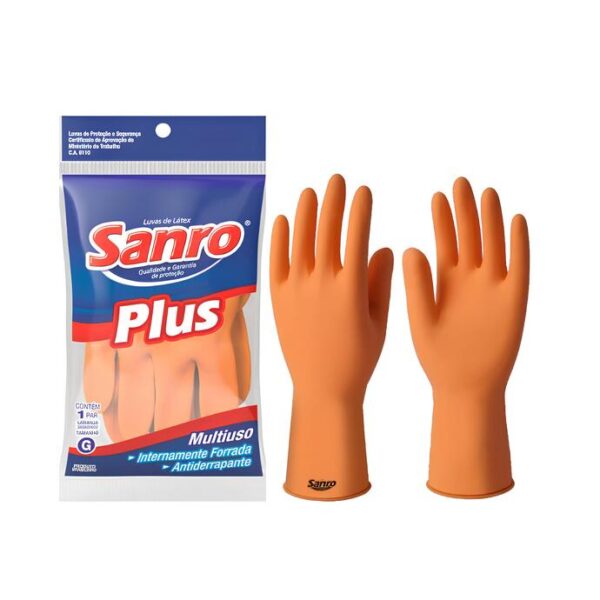 Luva Forrada Grande Laranja Ca6110 Sanro Plus