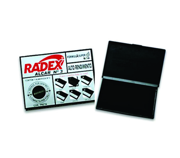 Almofada Para Carimbo Número 3 Preta Radex