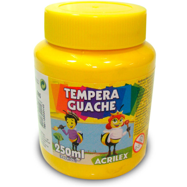 Tinta Guache 250ml Amarelo Acrilex