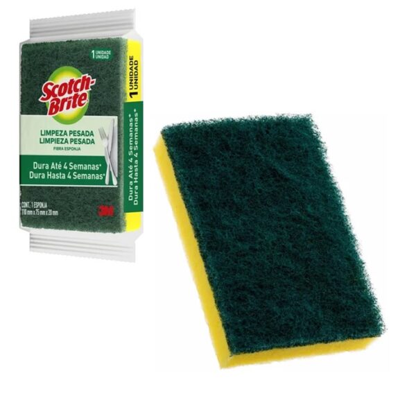 Esponja Multiuso 1 UN Verde e Amarela Scotch-Brite Ref. H0001372780