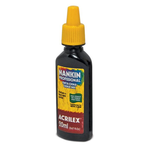 Tinta Nankin 20ml Preta Acrilex