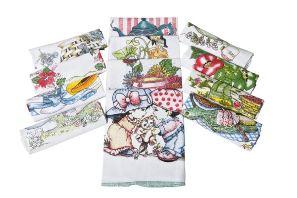 Pano Para Prato Estampado 50x75cm Com Costura Owerlock Ref. 1107