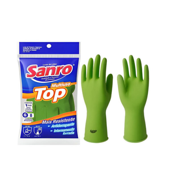 Luva Forrada Grande Flocada Verde Ca40045 Sanro