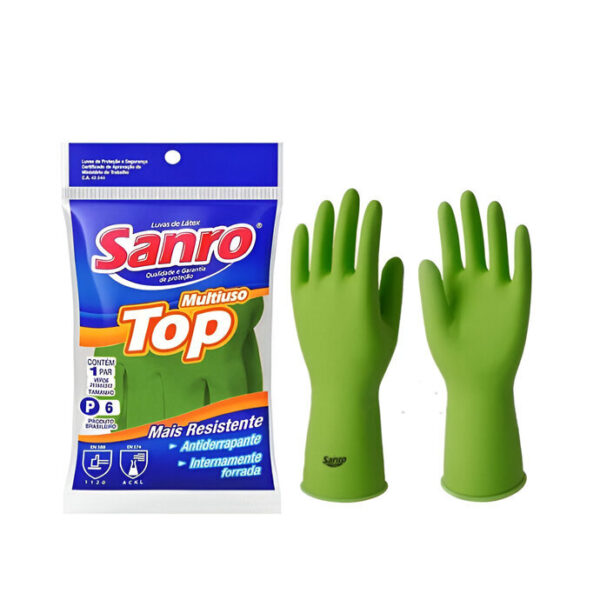 Luva Forrada Pequena Flocada Verde Ca40045 Sanro
