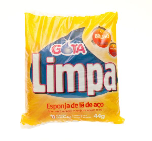 Esponja De Lã De Aço Com 8 UN 44g Gota Limpa