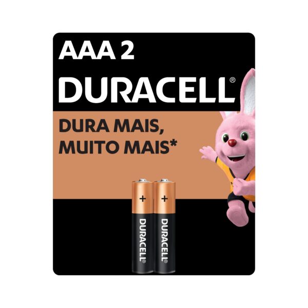Pilha 1,5V Palito AAA Alcalina Com 2 UN Duracell