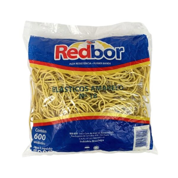 Elástico Amarelo Número 18 500g (Atilho) Redbor