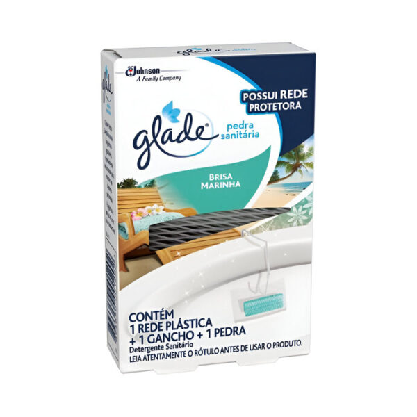 Pedra Sanitária Com Rede De Proteção E Gancho 25g Brisa Marinha Glade