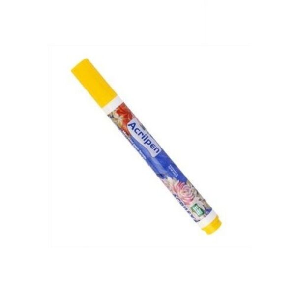 Caneta Para Tecido Amarelo Ouro Acrilpen Ref. 505