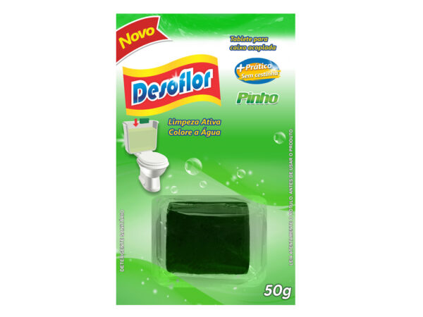 Pedra Sanitária Tablete Para Caixa Acoplada 50g Pinho Desoflor