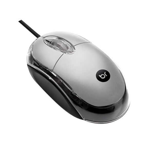 Mouse Com Fio USB Preto/Prata Bright Ref. 0107 - Image 2