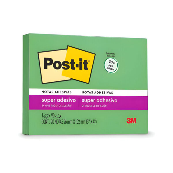 Post-it 76x102mm 1 Bloco Com 90 Fls. Verde 3M Ref. HB004309991