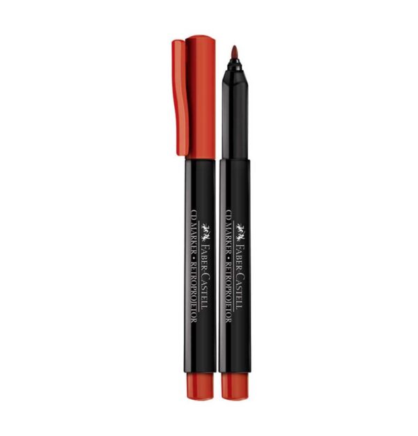 Marcador Permanente 1,00mm Para CD Vermelho Faber-Castell