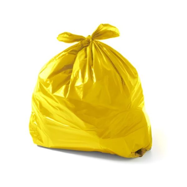 Saco Para Lixo 100L Amarelo Com 100 UN Leve