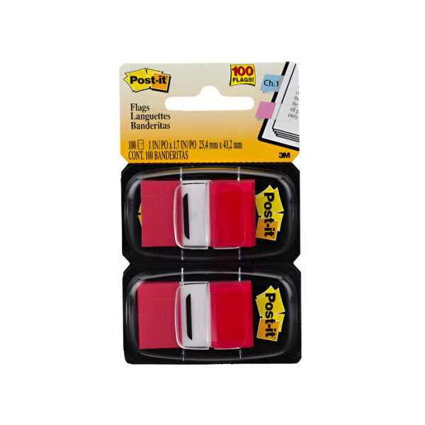 Post-It Flags 2 Blocos Com 100 Fls. Vermelho 3M Ref. HB004193494