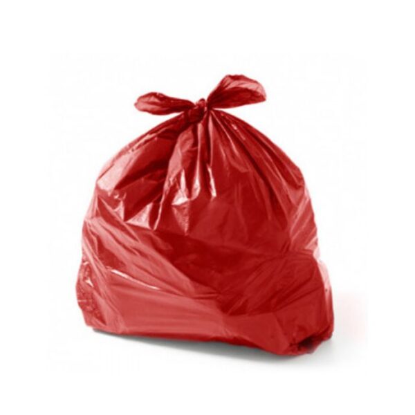 Saco Para Lixo 100L Vermelho Com 100 UN Econômico