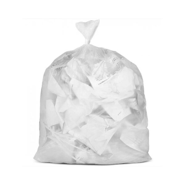 Saco Para Lixo 130L Transparente Com 100 UN Econômico