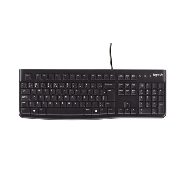 Teclado Com Fio USB Preto Slim Logitech Ref. K120