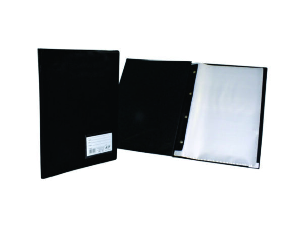 Pasta Catálogo 245x335x20mm 20 Sacos 4 Colchetes Com Visor Preta ACP