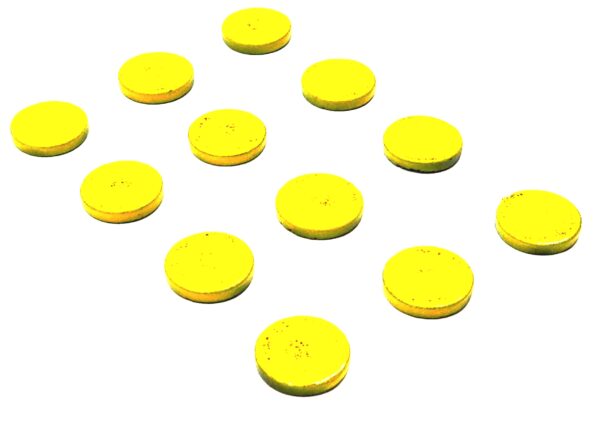 Imã Para Quadro Magnético 17mm Com 12 UN Amarelo Brilho Do Sol